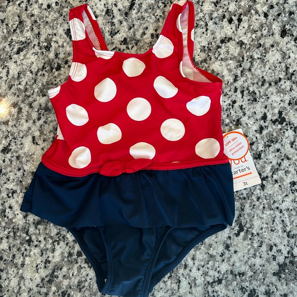 Girls Swimsuit 3T perfect for the 4th of July!